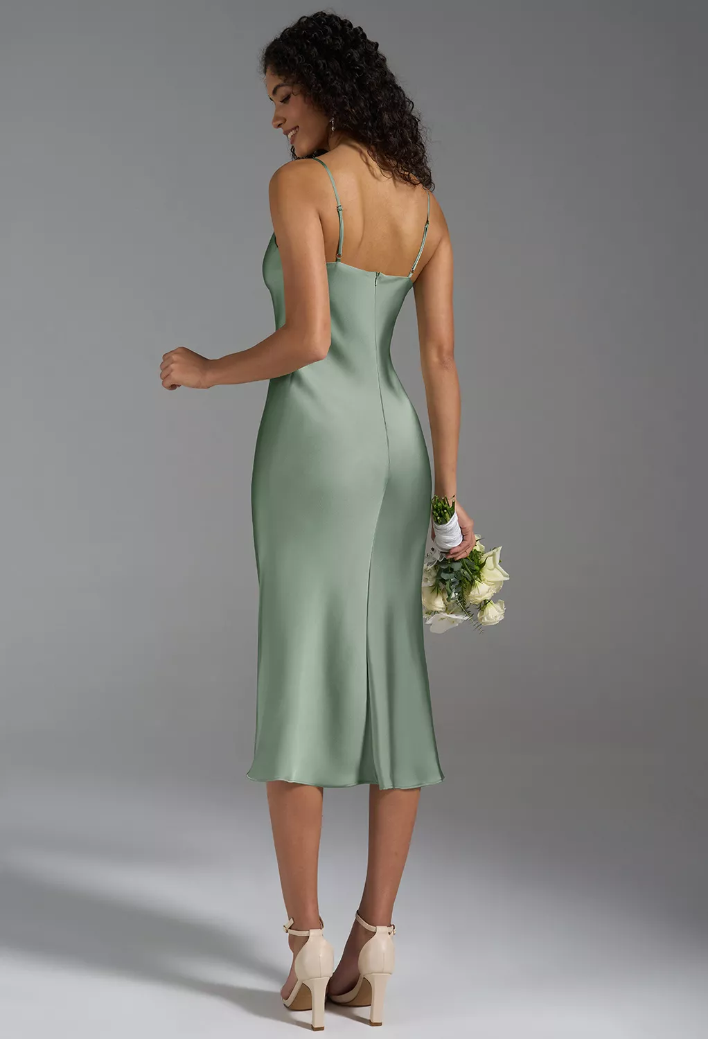 AW Alanna Oil Green  Bridesmaid Dresses